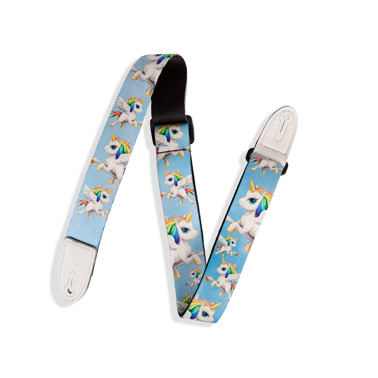 Levy’s Unicorns Guitar Strap Light Blue White Multi - accessories