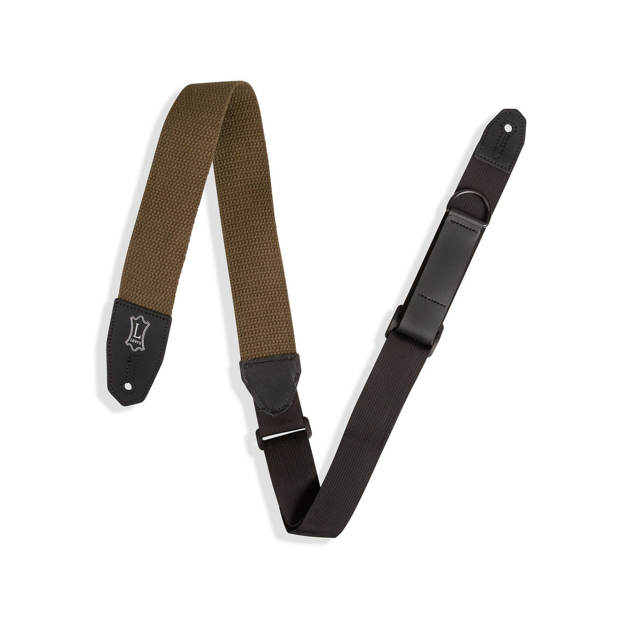 Levy’s Right Height Standard Cotton Guitar Strap Green - accessories