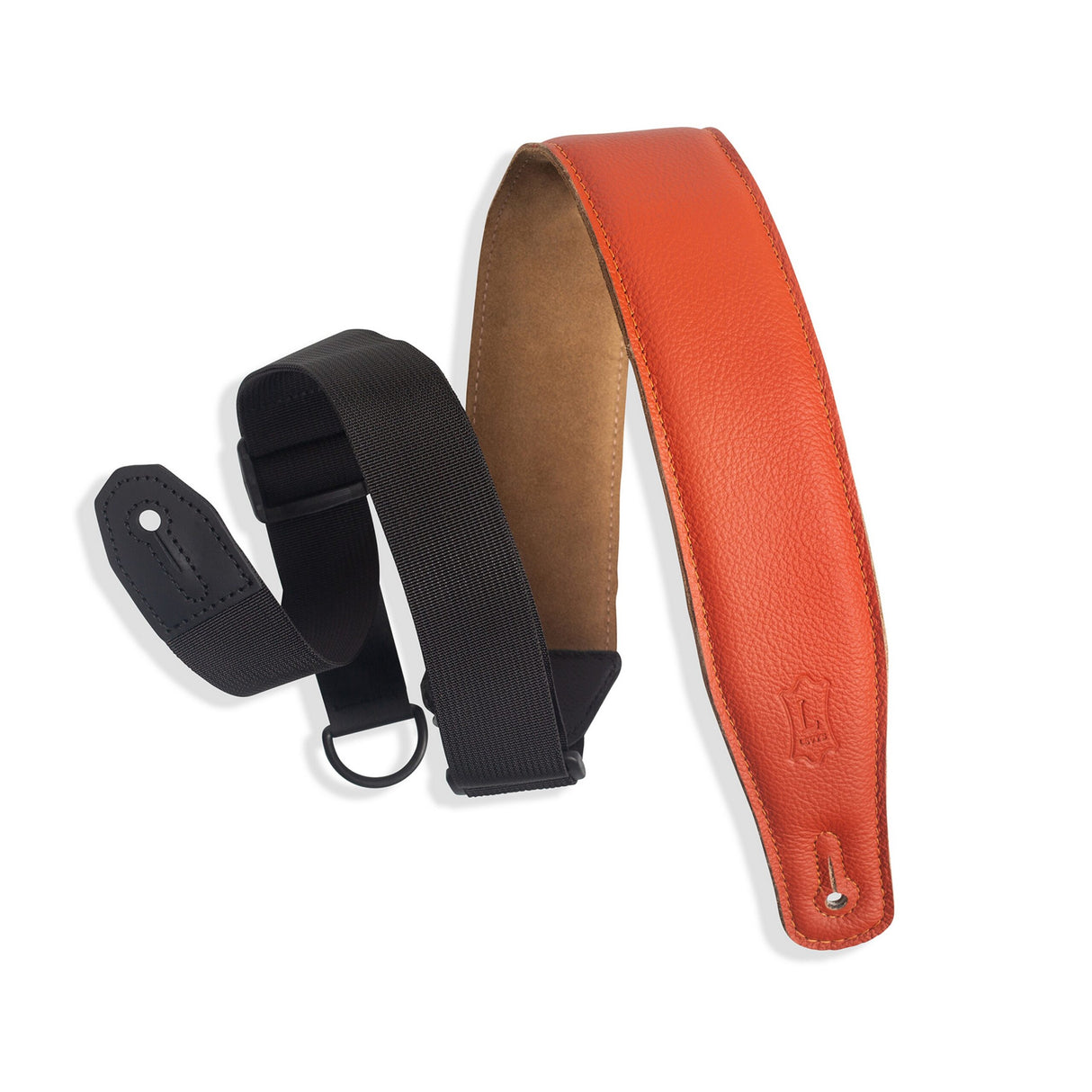 Levy’s Right Height Garment Padded Guitar Strap Orange - accessories