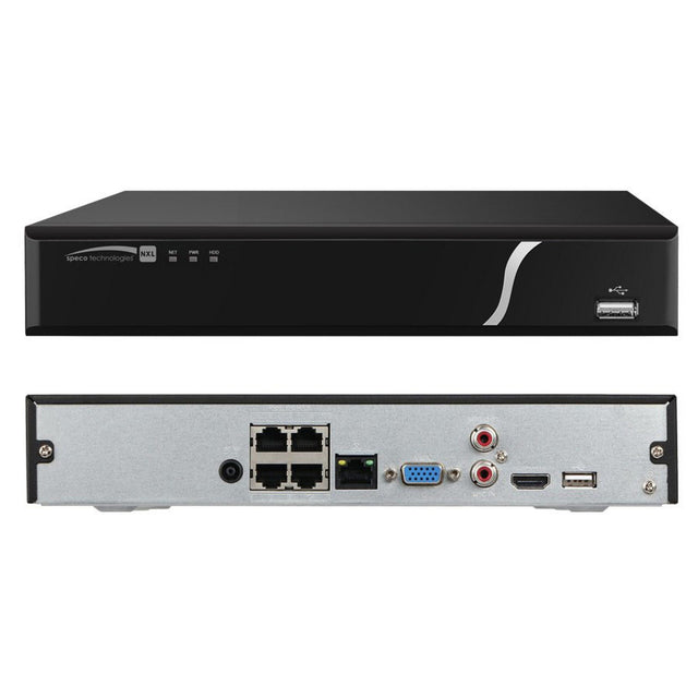 Speco N4NXL1TB 4 Channel NVR with Built-in PoE + Switch