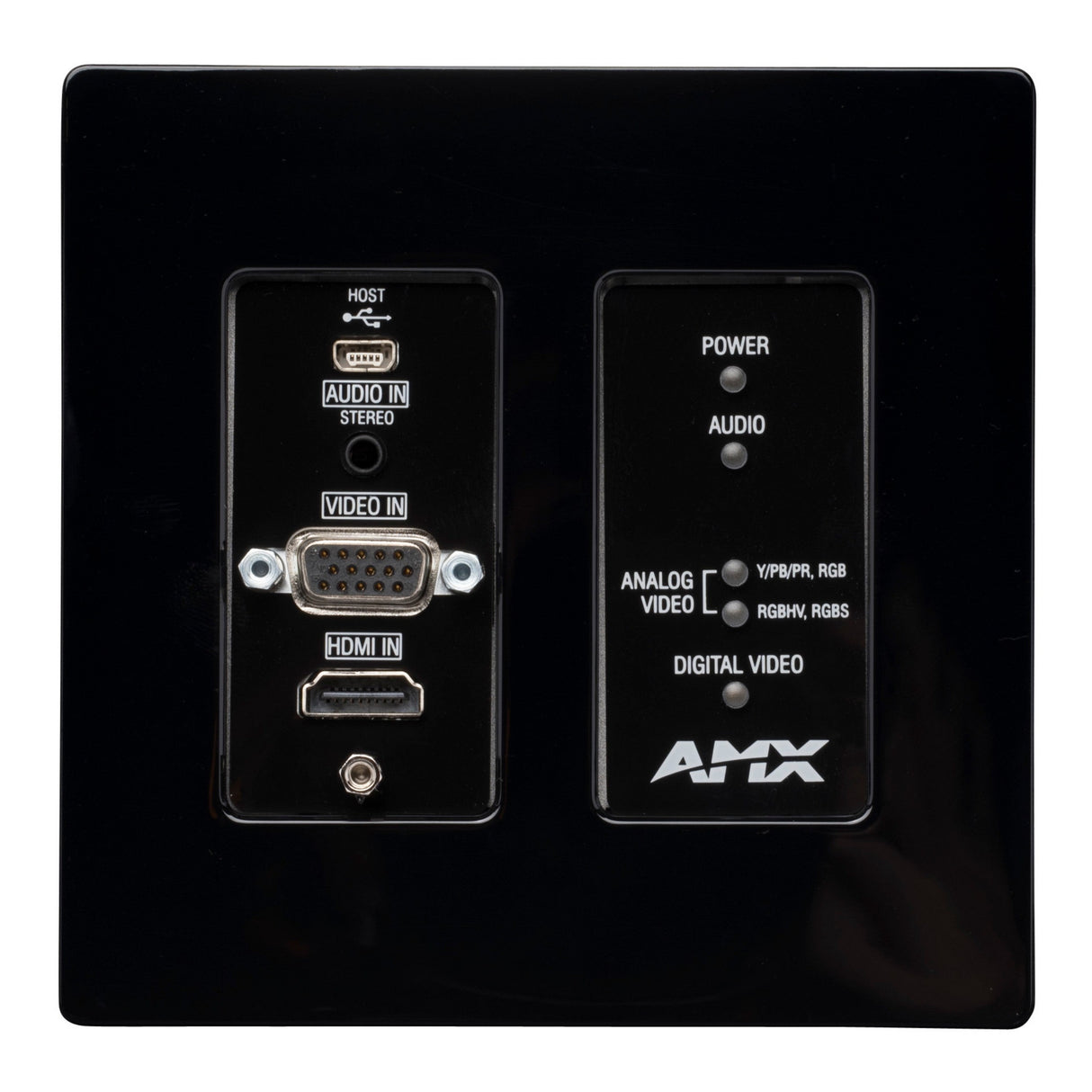 AMX NMX-ENC-N2315-WP-BL N2300 Series 4K UHD Video Over IP Decor Style Wallplate Encoder Black