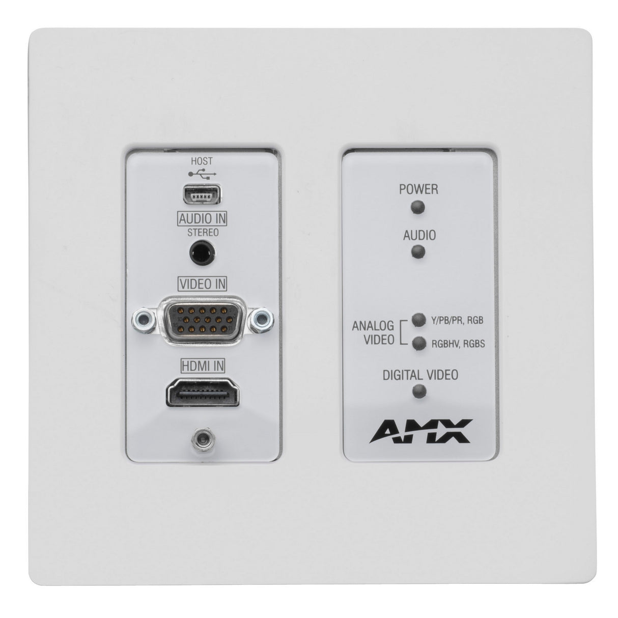 AMX NMX-ENC-N2315-WP-WH N2300 Series 4K UHD Video Over IP Decor Style Wallplate Encoder White