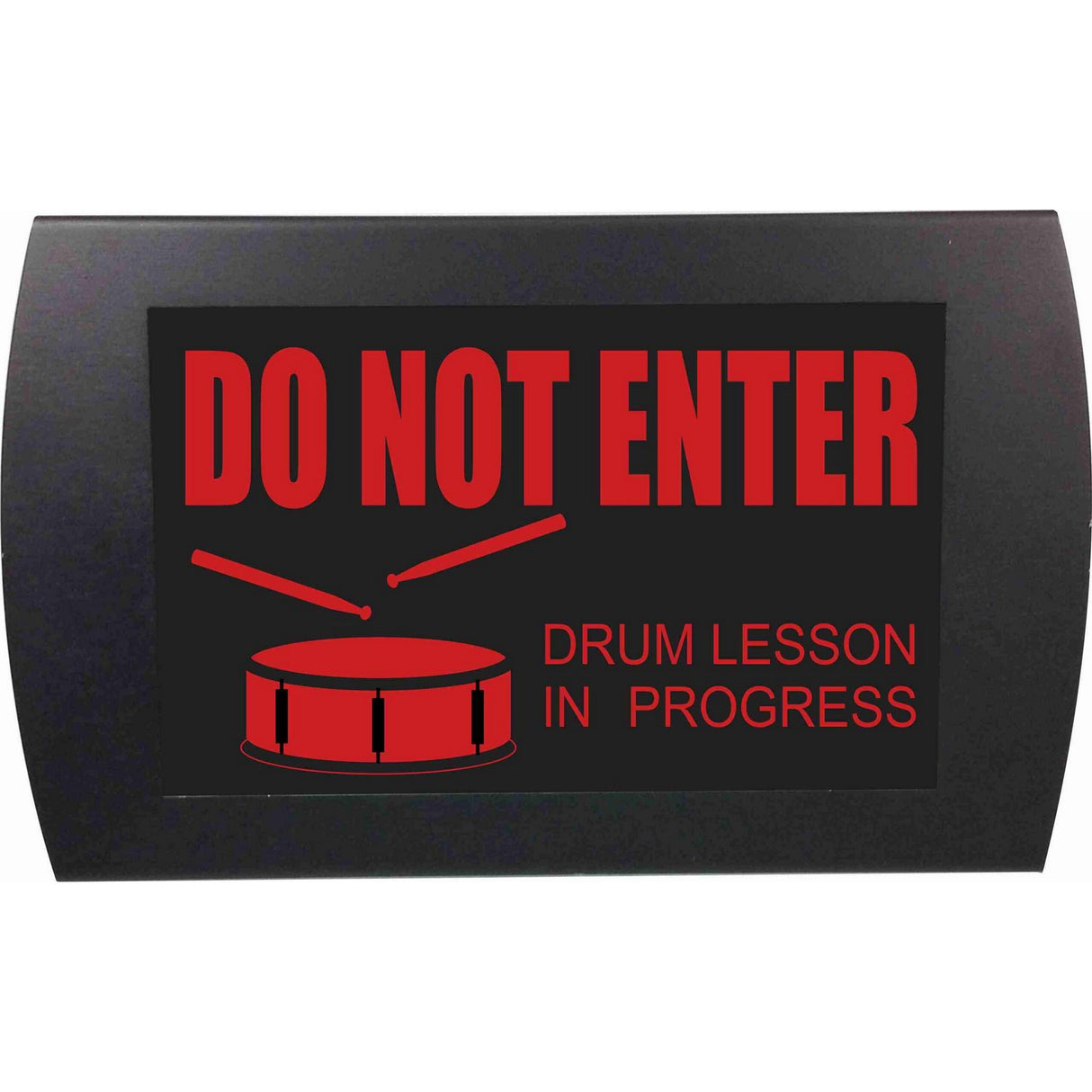 American Recorder āDRUM LESSONā LED Lighted Sign Red