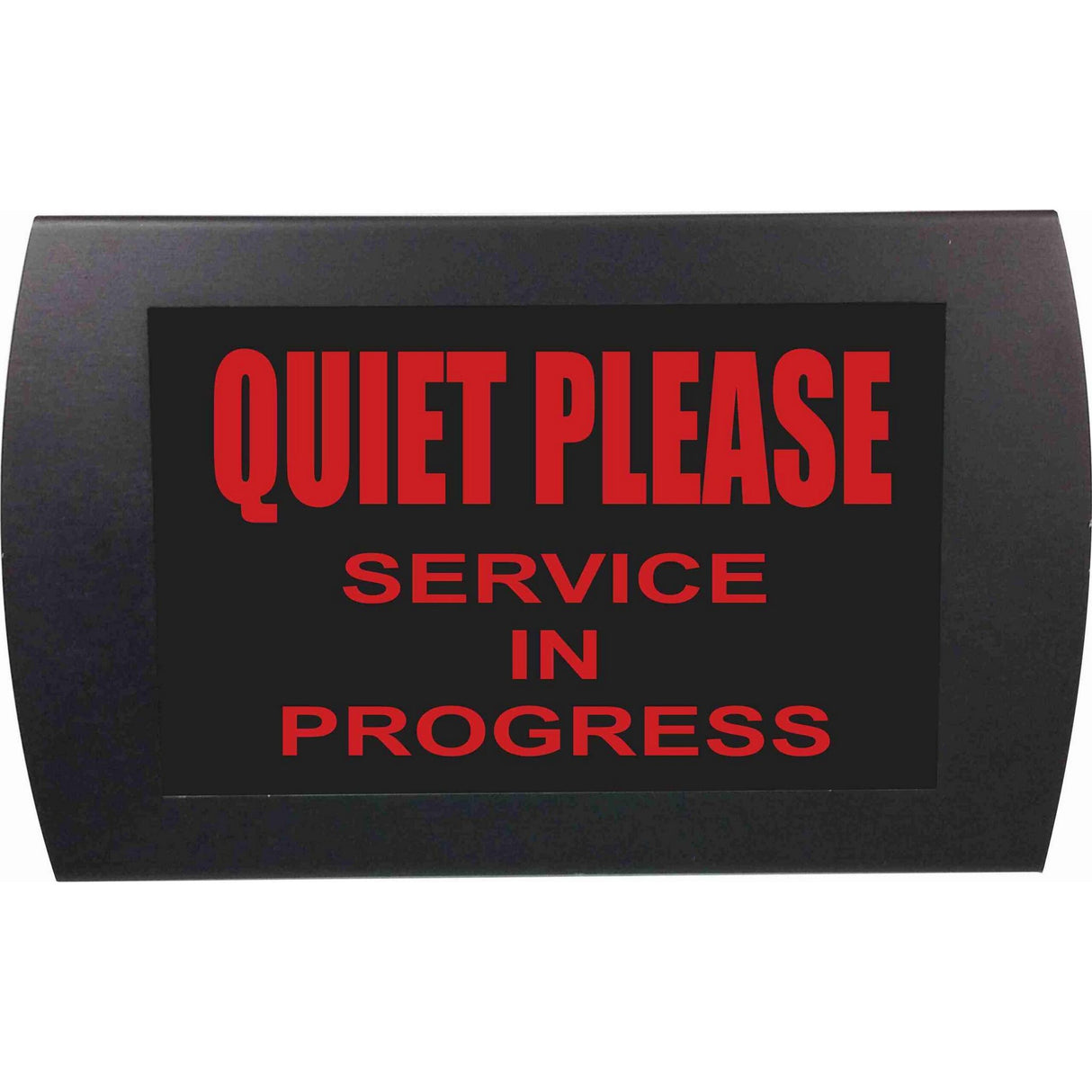 American Recorder āQUIET PLEASE - SERVICE IN PROGRESSā LED Lighted Sign Red