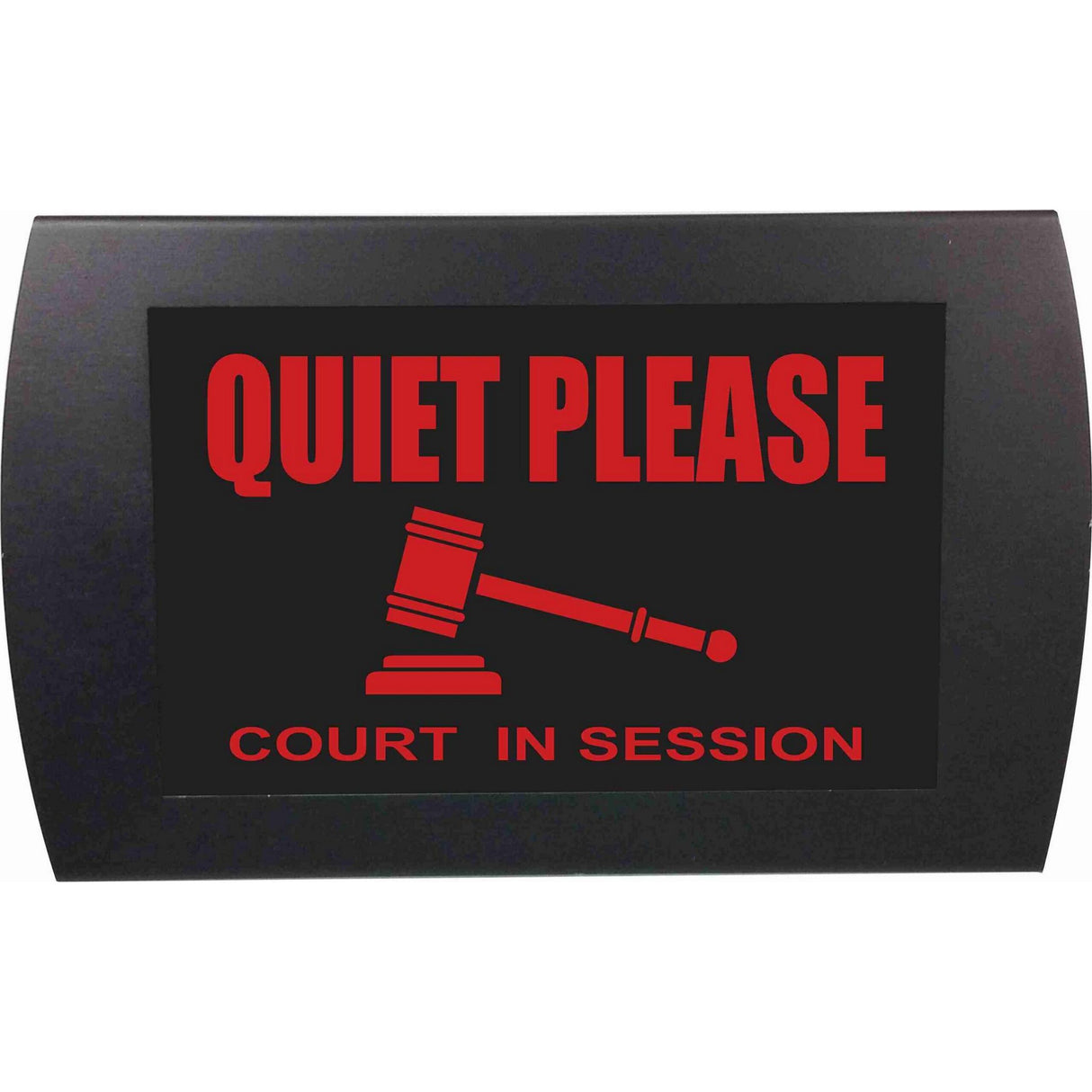 American Recorder ’QUIET PLEASE - COURT IN SESSION’ LED Lighted Sign Red