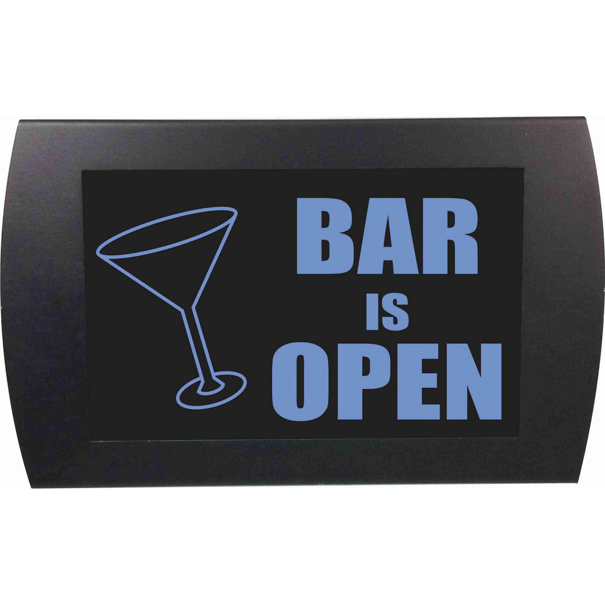 American Recorder ’BAR IS OPEN’ LED Lighted Sign Blue