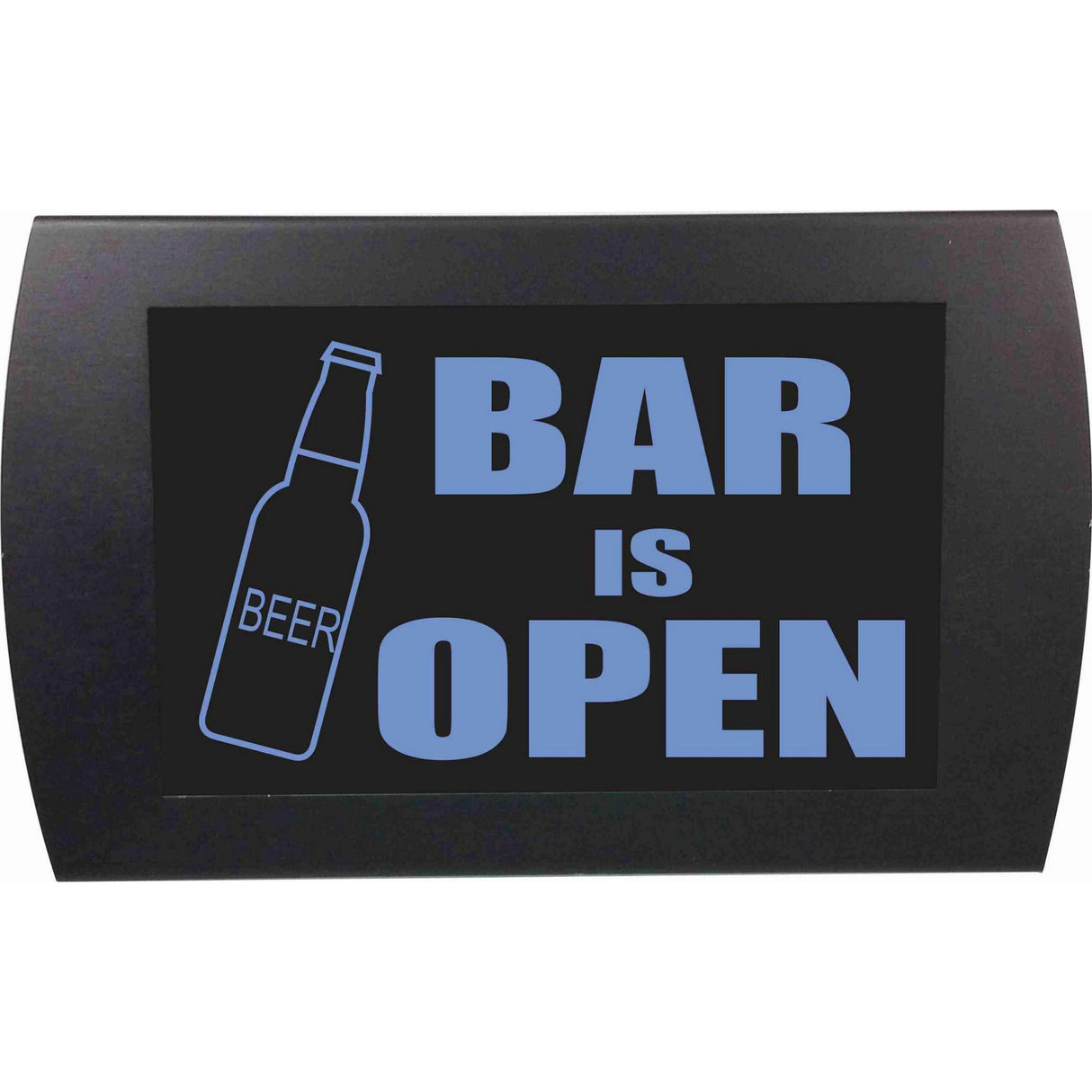 American Recorder āBAR IS OPENā LED Lighted Sign Blue