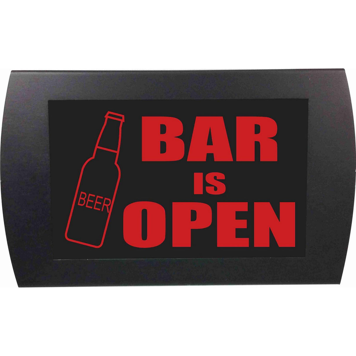 American Recorder ’BAR IS OPEN’ LED Lighted Sign Red