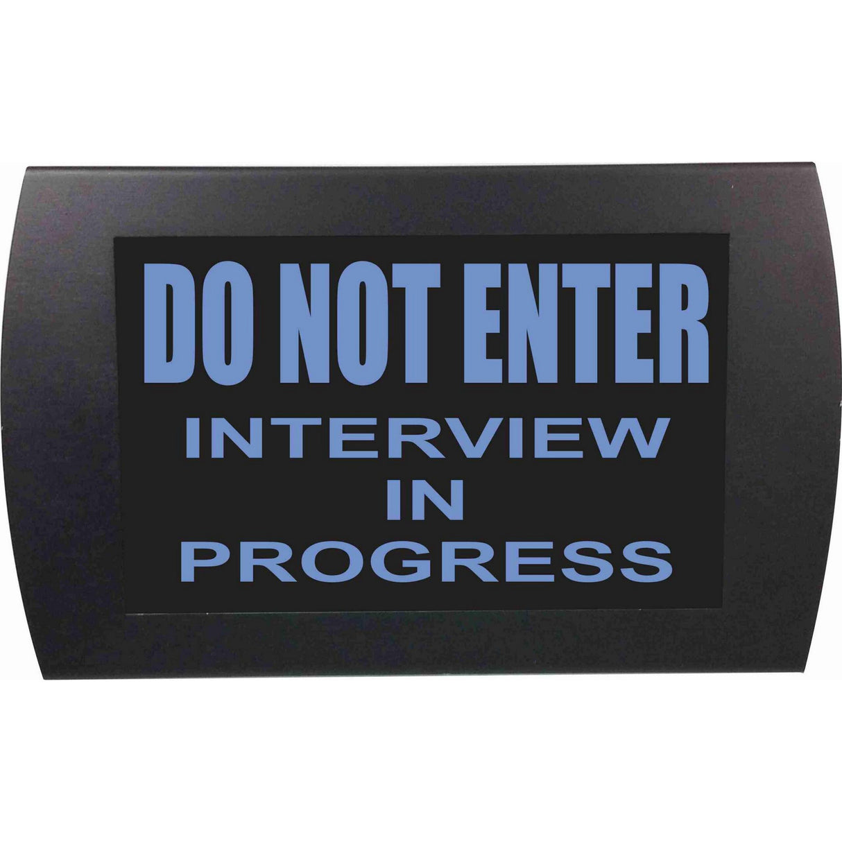 American Recorder ’DO NOT ENTER - INTERVIEW’ LED Lighted Sign Blue