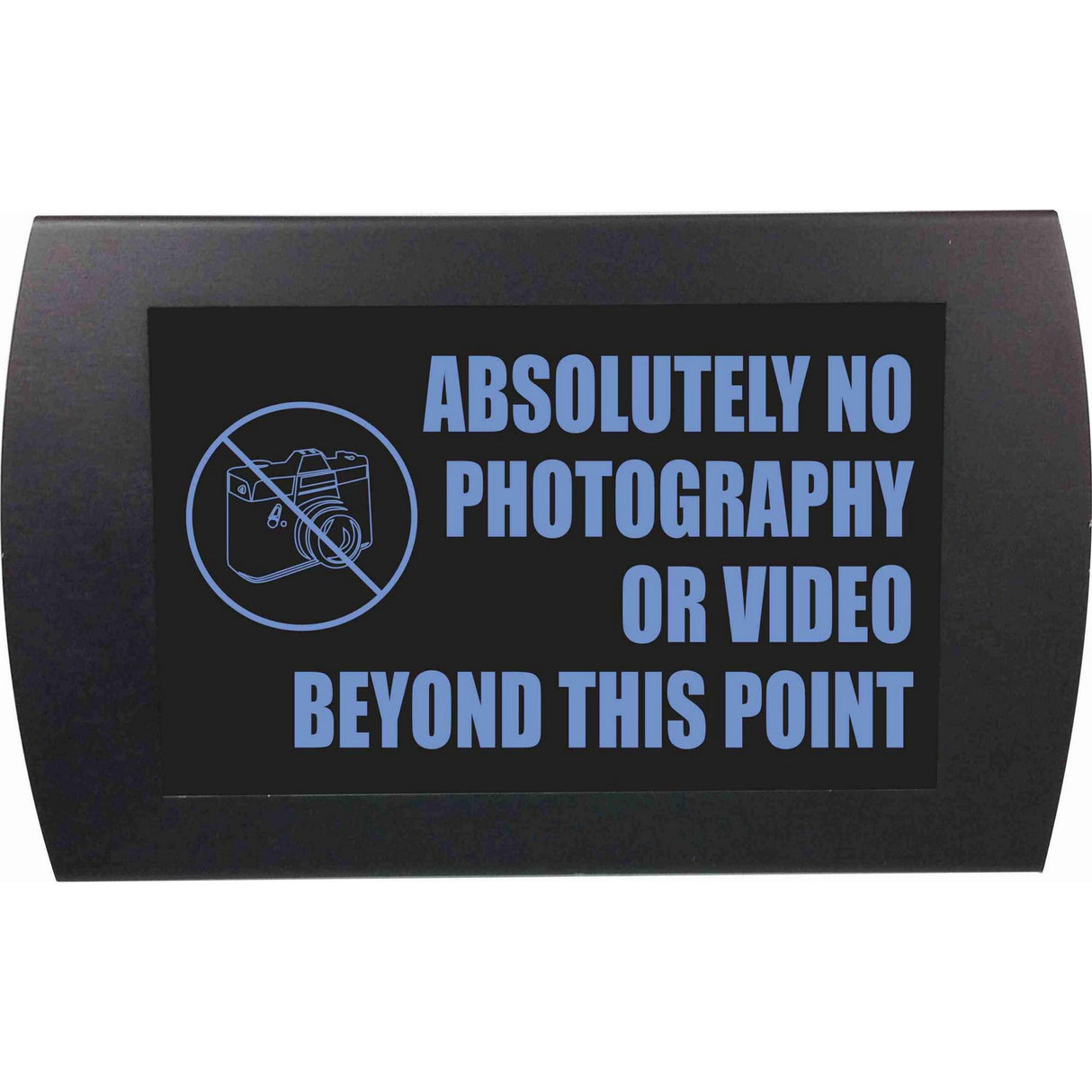 American Recorder ’NO PHONE CALLS IN LOBBY’ LED Lighted Sign Blue