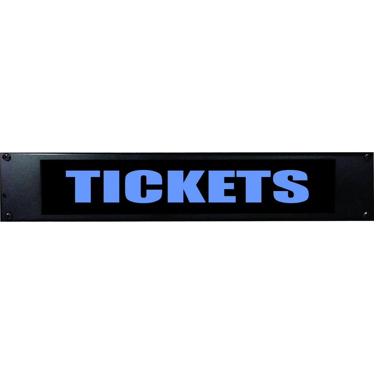 American Recorder ’TICKETS’ 2U Rackmount LED Lighted Sign Blue