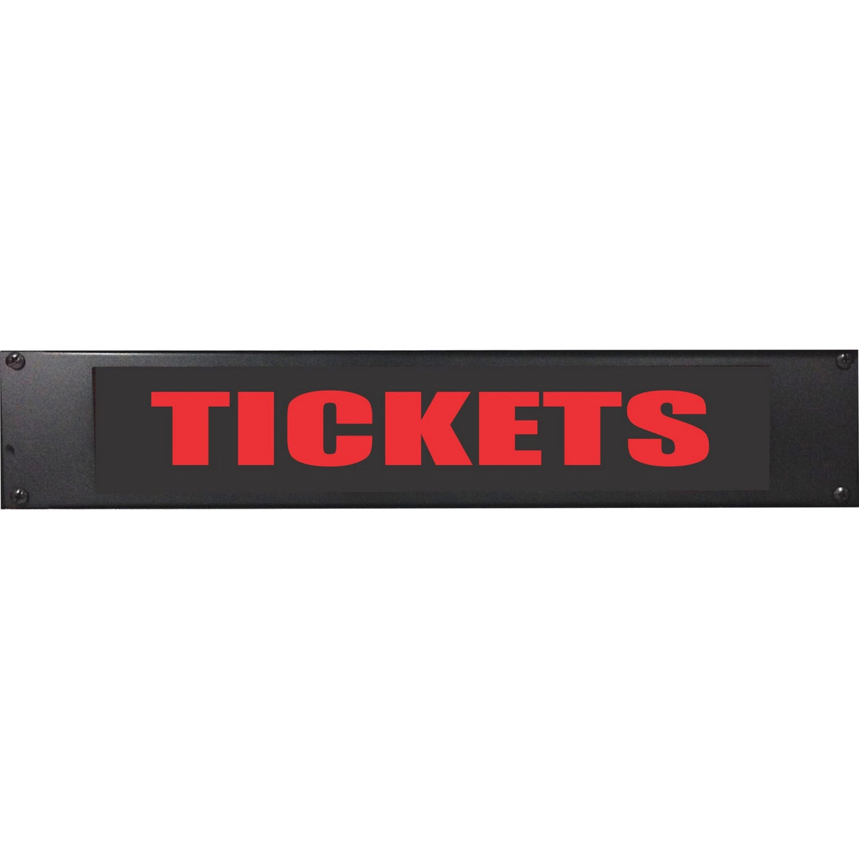 American Recorder āTICKETSā 2U Rackmount LED Lighted Sign Red