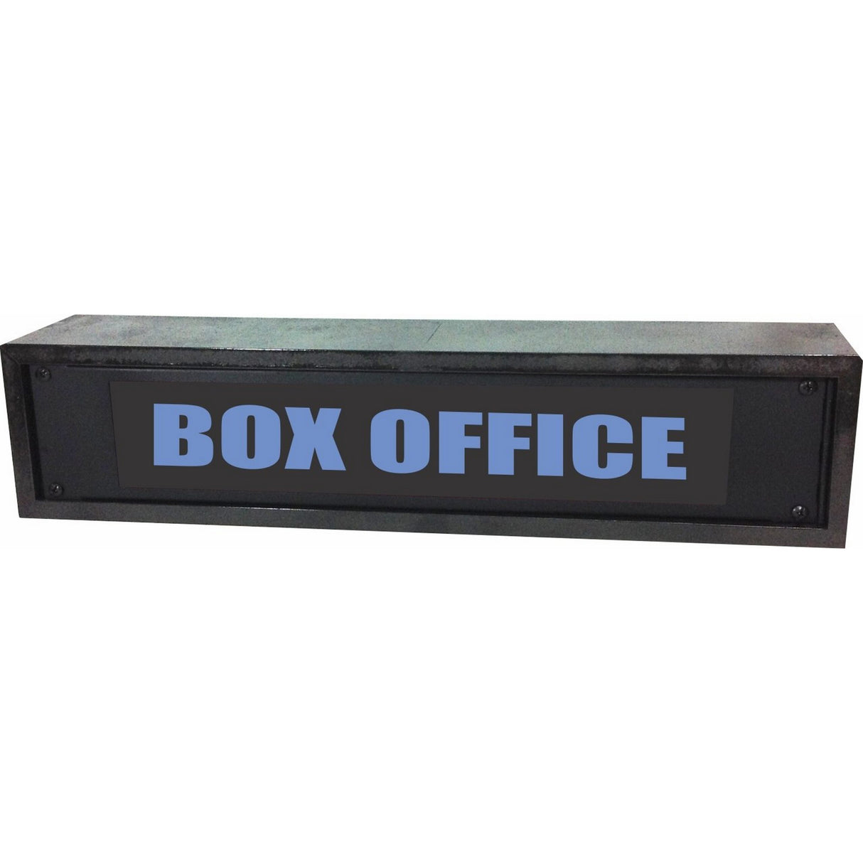 American Recorder ’BOX OFFICE’ 2U Rackmount LED Lighted Sign with Enclosure Blue