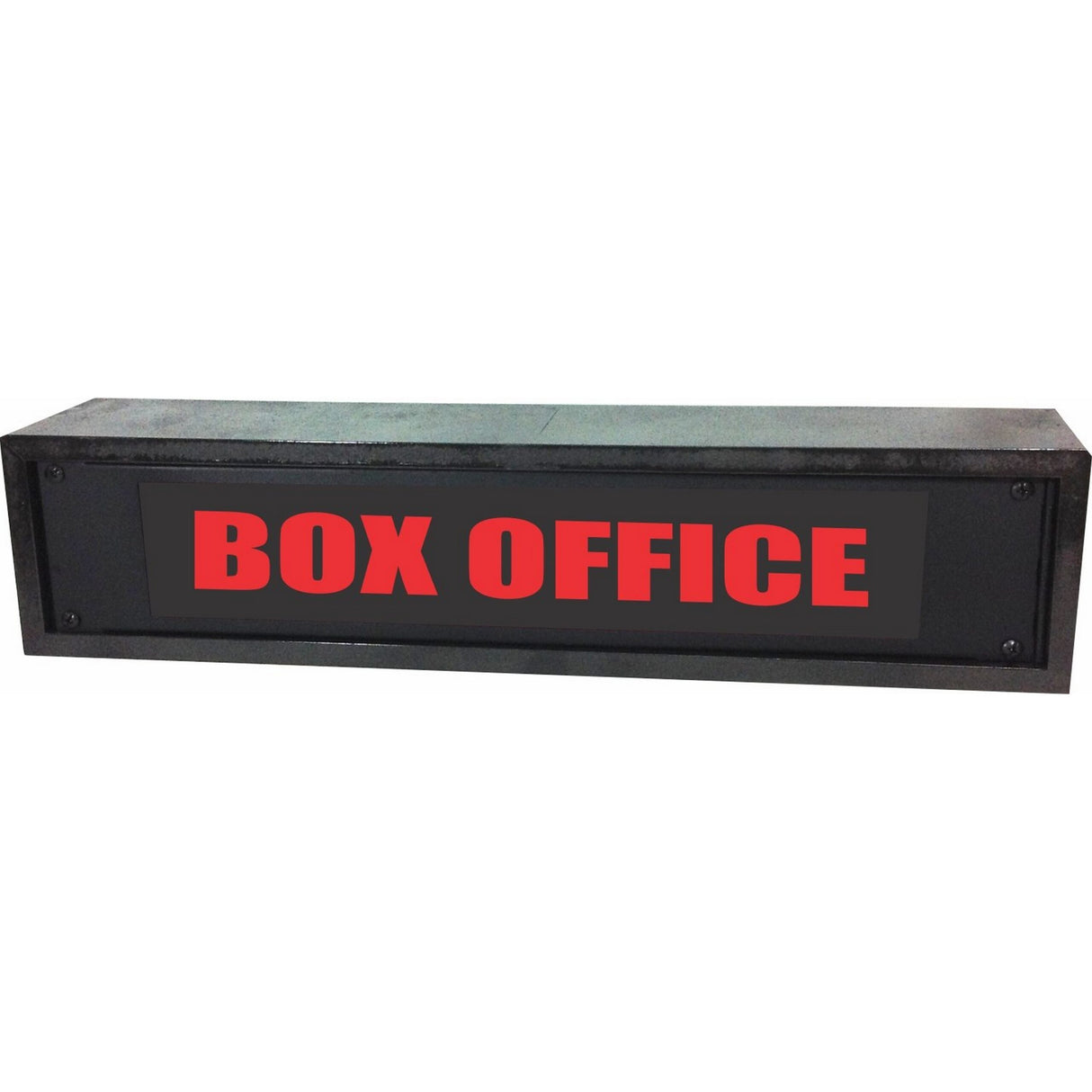 American Recorder ’BOX OFFICE’ 2U Rackmount LED Lighted Sign with Enclosure Red