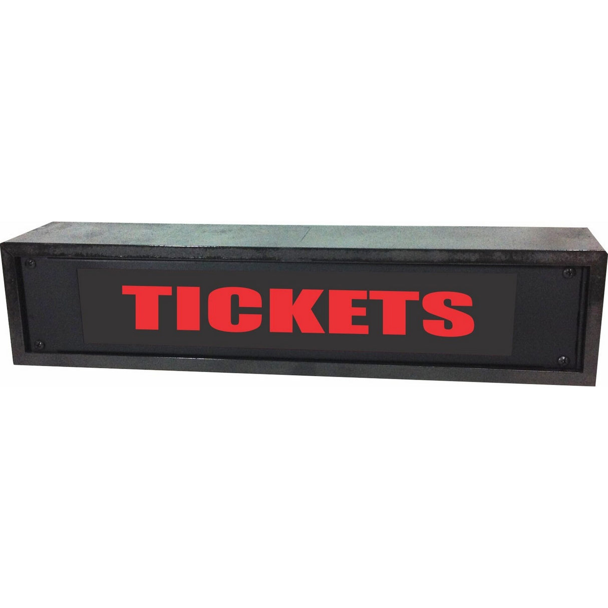 American Recorder ’TICKETS’ 2U Rackmount LED Lighted Sign with Enclosure Red
