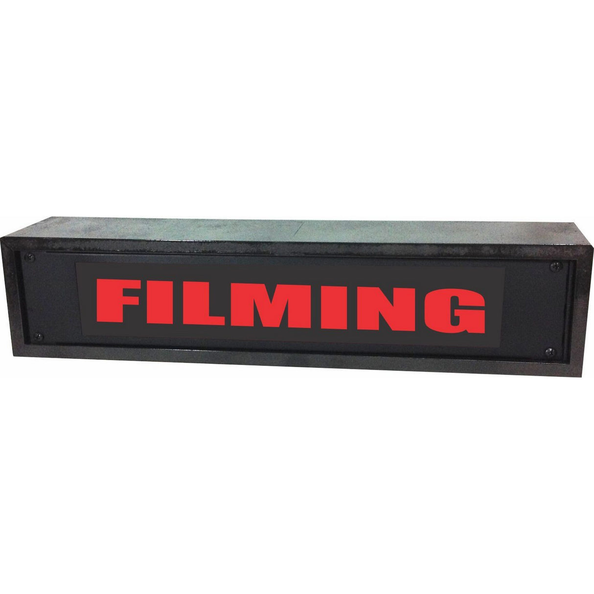 American Recorder āFILIMINGā 2U Rackmount LED Lighted Sign with Enclosure Red