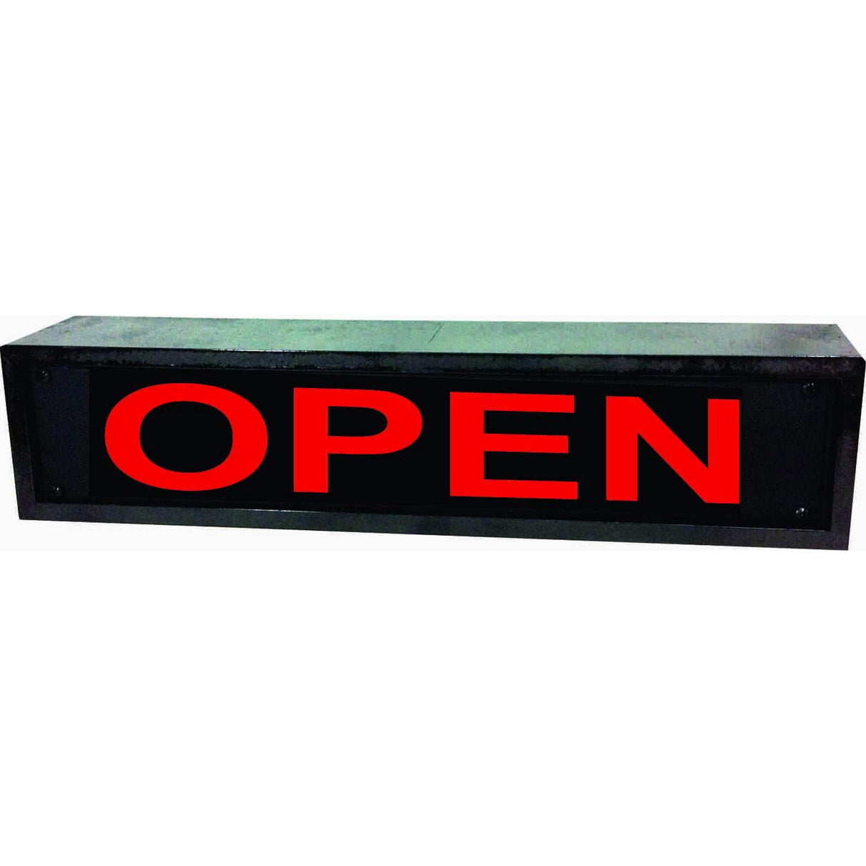American Recorder ’OPEN’ 2U Rackmount LED Lighted Sign with Enclosure Red