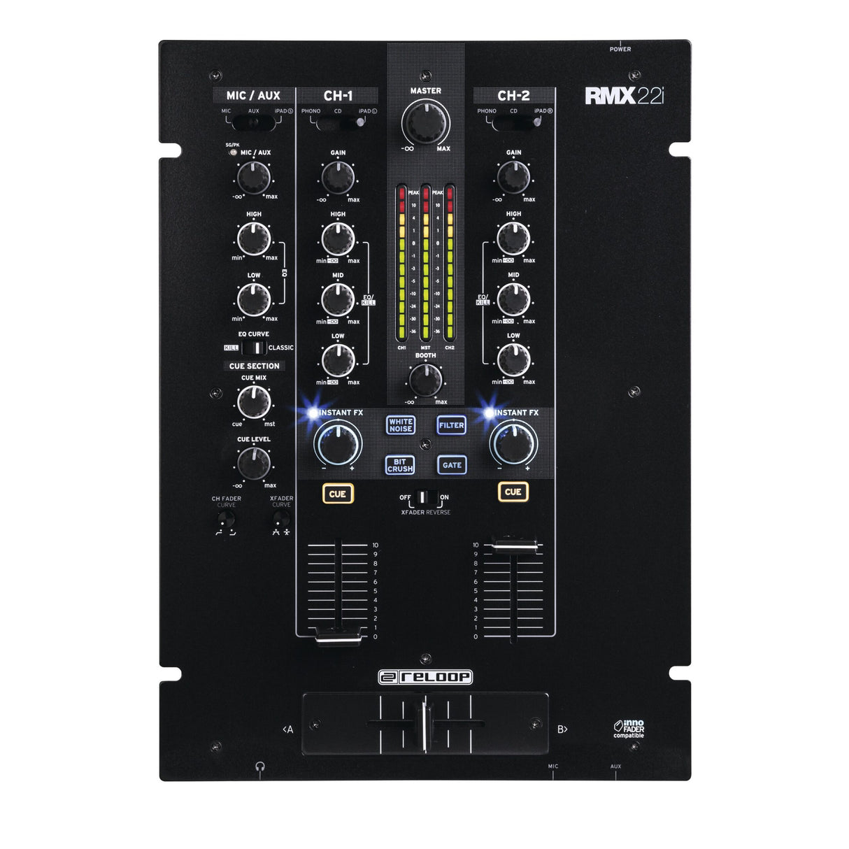 Reloop RMX-22i 2+1 Channel Club Mixer with Integrated Sound Colour Effects