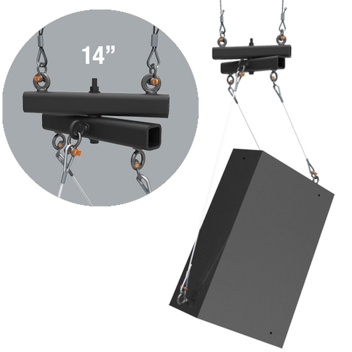 Adaptive Technologies SB-14 14 Inch Speaker and Line Array Rigging Swivel Beam