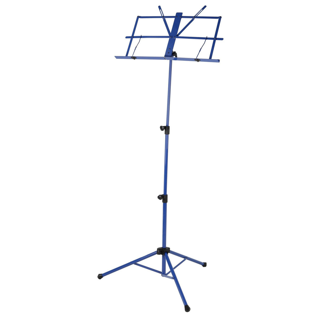 Strukture SMS1XBL Deluxe 3-Part Folding Music Stand with Bag Blue