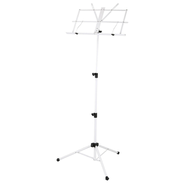 Strukture SMS1XWT Deluxe 3-Part Folding Music Stand with Bag White