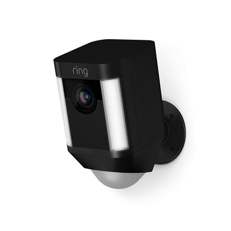 Ring Spotlight Cam Battery HD Rechargeable Two Way Security Camera Black
