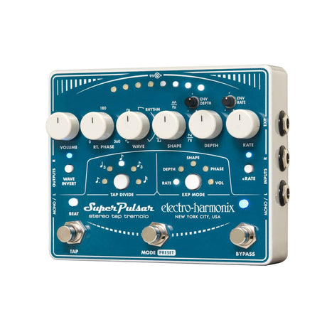 Electro-Harmonix Super Pulsar Stereo Tap Tremolo Effects Pedal