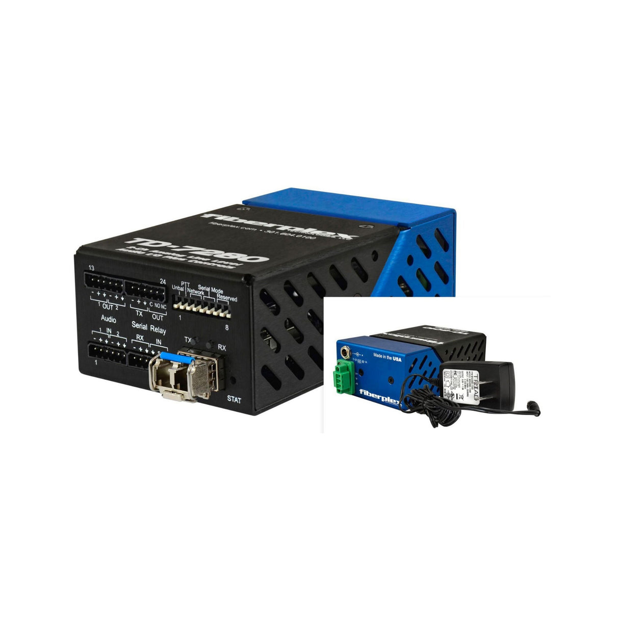 Fiberplex TD-7280-L22 Line Level Stereo Audio Transceiver, Multimode