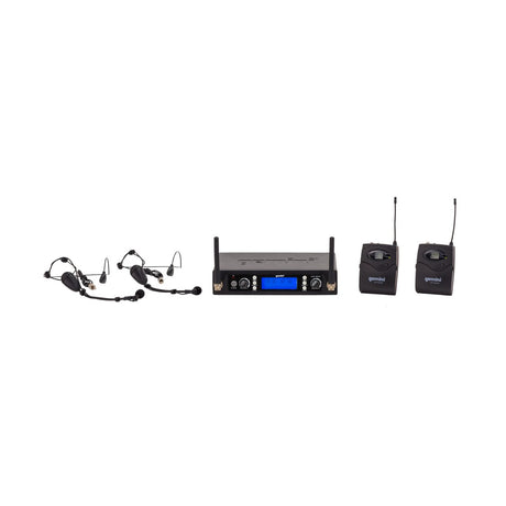 Gemini UHF-6200HL Dual Channel Wireless System with 2 Headset Lavalier