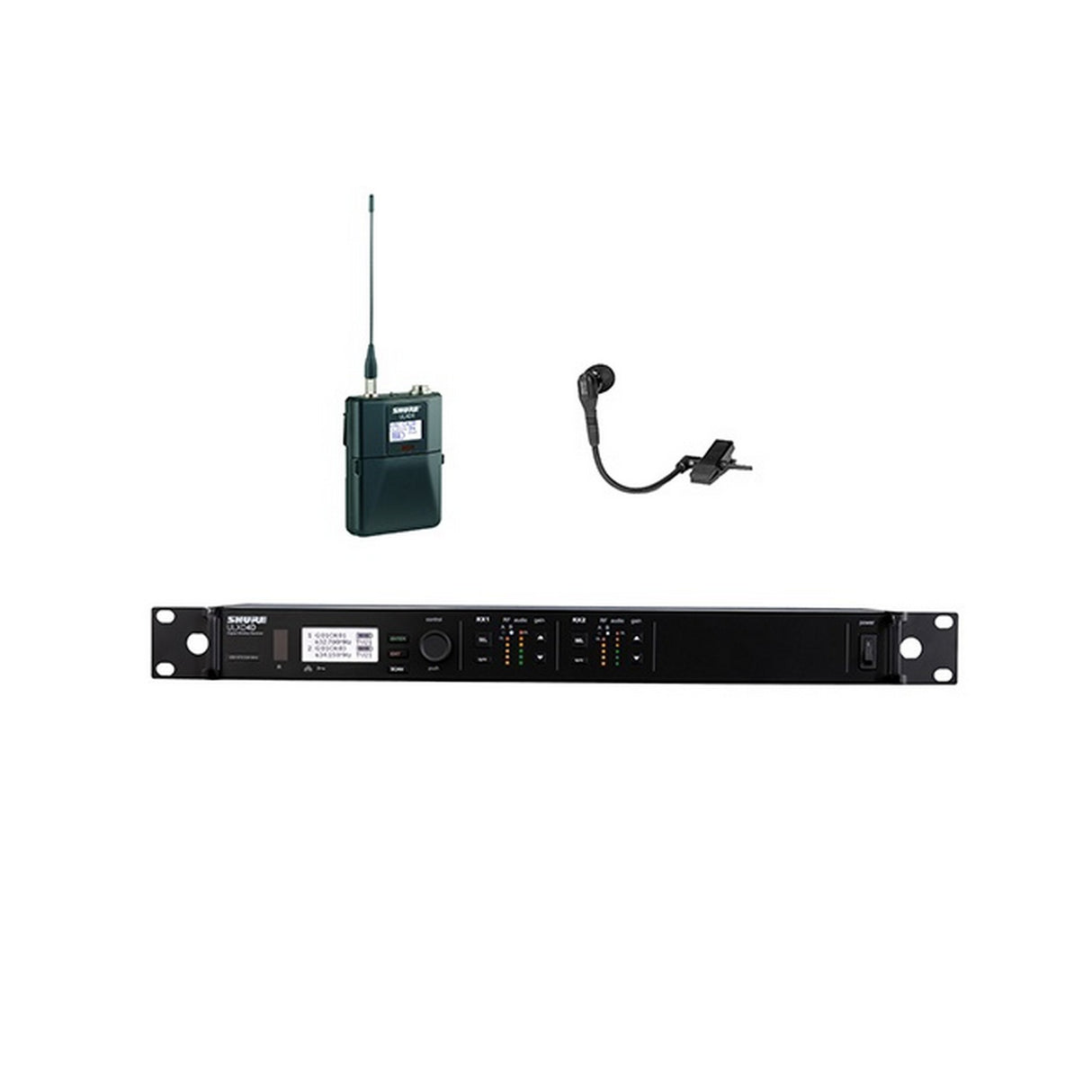 Shure ULXD14D/WB98HC BETA 98H/C Clip-On Instrument Wireless Microphone System, J50A 572-608/614-616 MHz