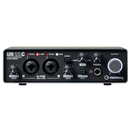 Steinberg UR22C Recording Pack 2 x 2 USB 3.0 Type C Audio Interface with Microphone and Headphone (Used) - used