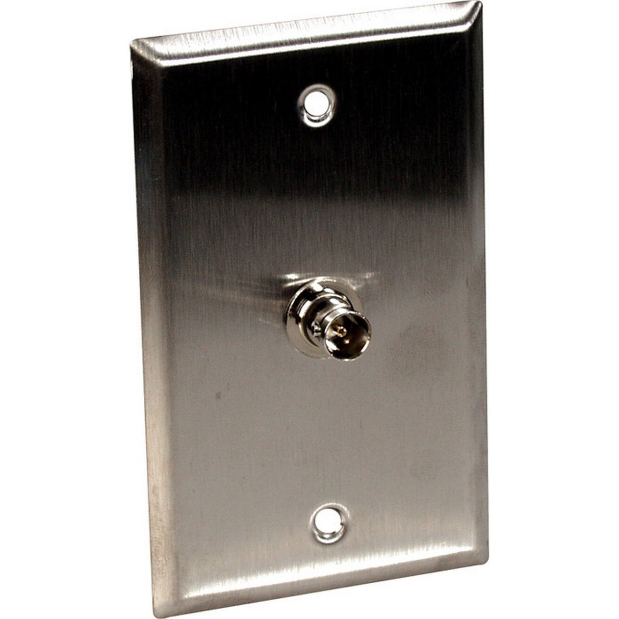 TecNec WPL-1101 | Single BNCF Barrel 1 Gang Wall Plate Stainless Steel