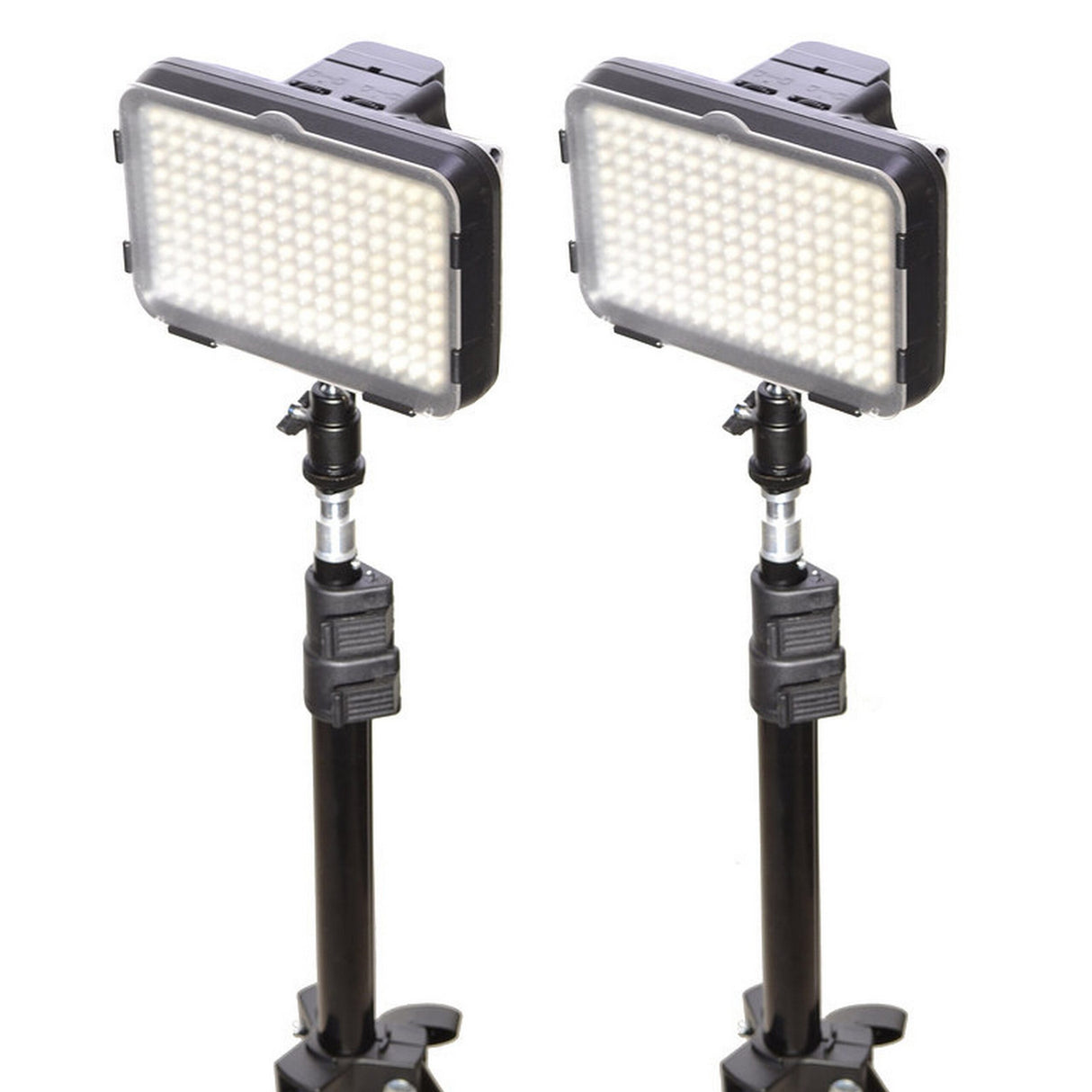 Bescor XT160KB Dual Bi-Color LED On-Camera Light Studio and Battery Kit