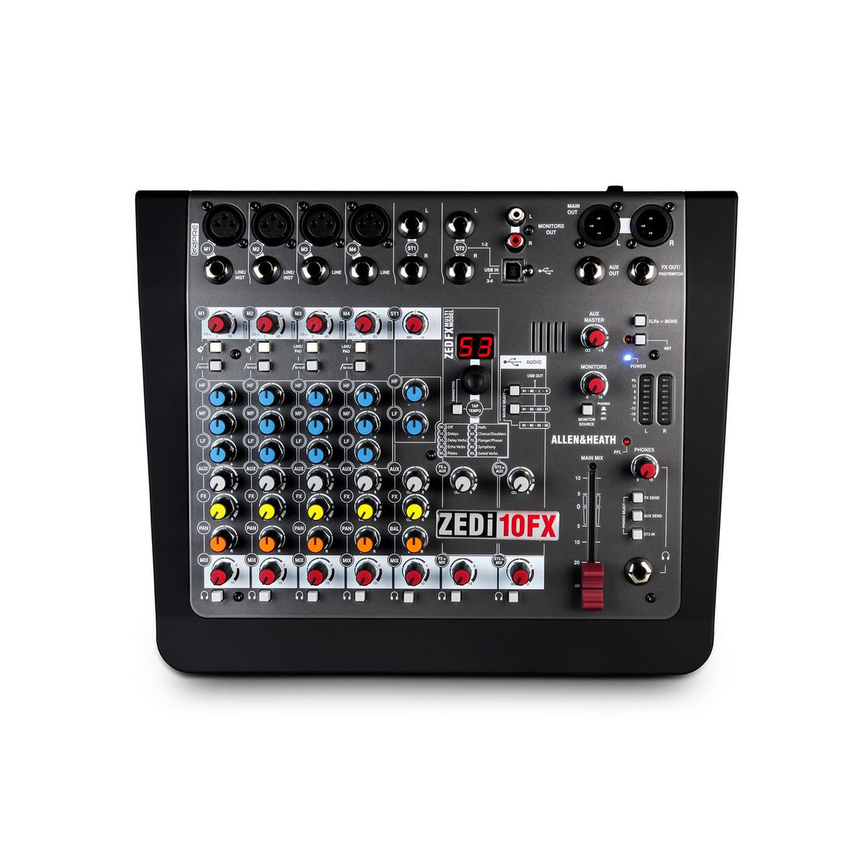 Allen & Heath ZEDi-10FX Hybrid 4 In Out USB Interface 4 Mic Line 2 Stereo Input Compact FX Mixer