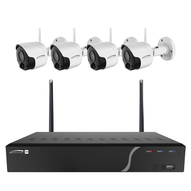 Speco ZIPK4W2 4-Channel Wireless NVR Kit with 4 2MP Wireless IP Cameras 1TB