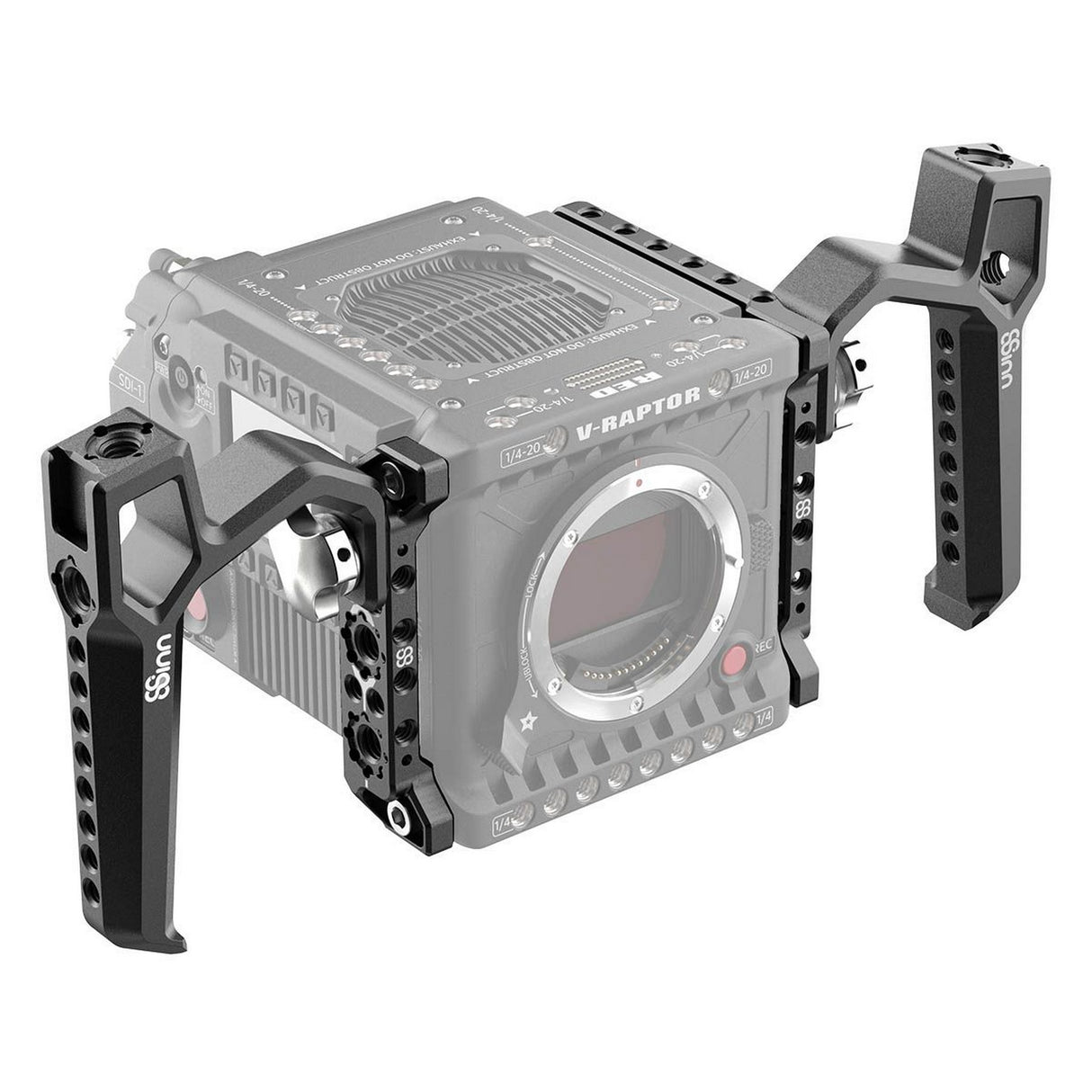 8Sinn 8-RSP-RR + 8-LSP-RR + 2PCS8-THBRAVEN Right and Left Side Plate for RED V-RAPTOR with Dual Black Raven Top Handles