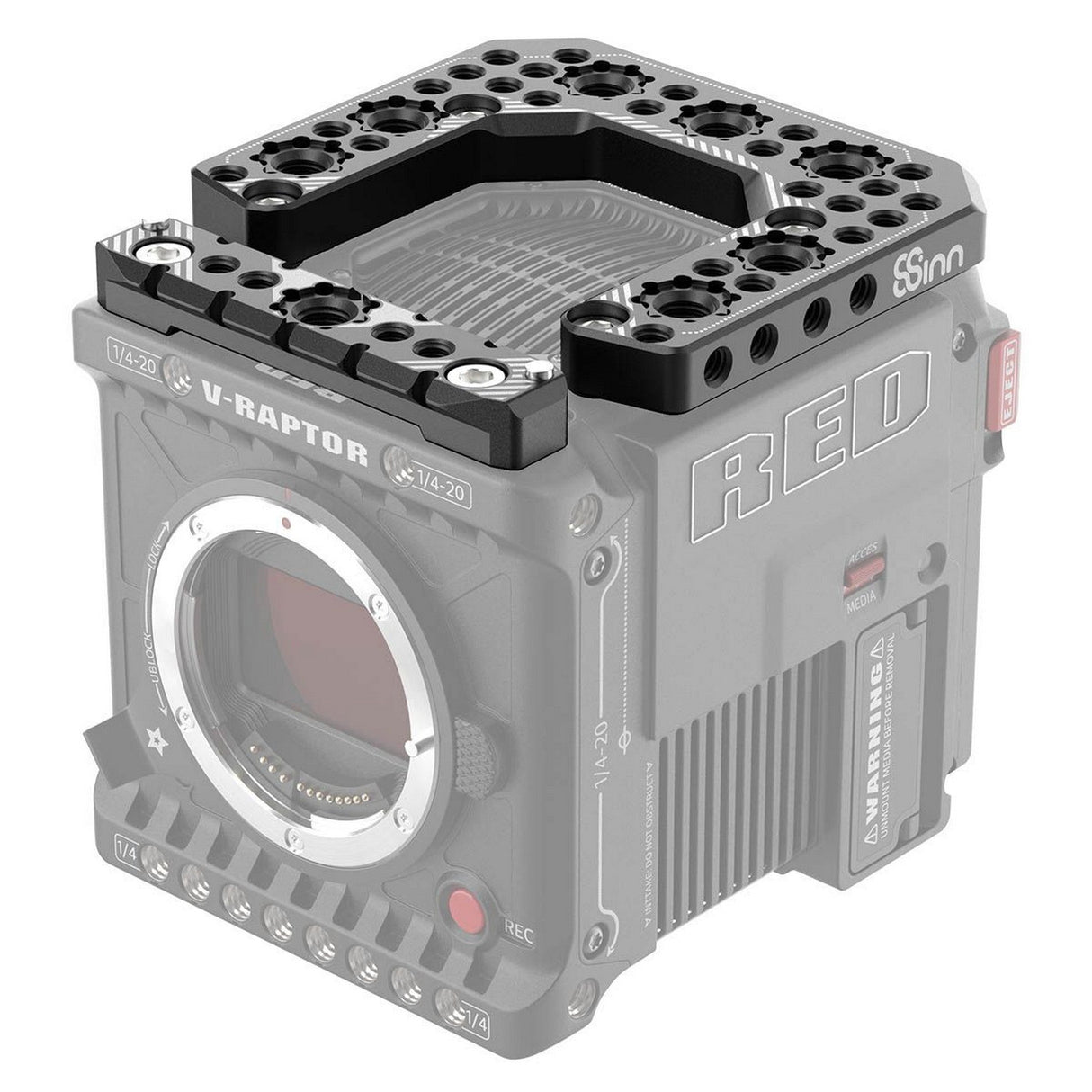 8Sinn 8-TPR-V-R + 8-NR-RKVR Top Plate for RED V-Raptor with NATO Rail