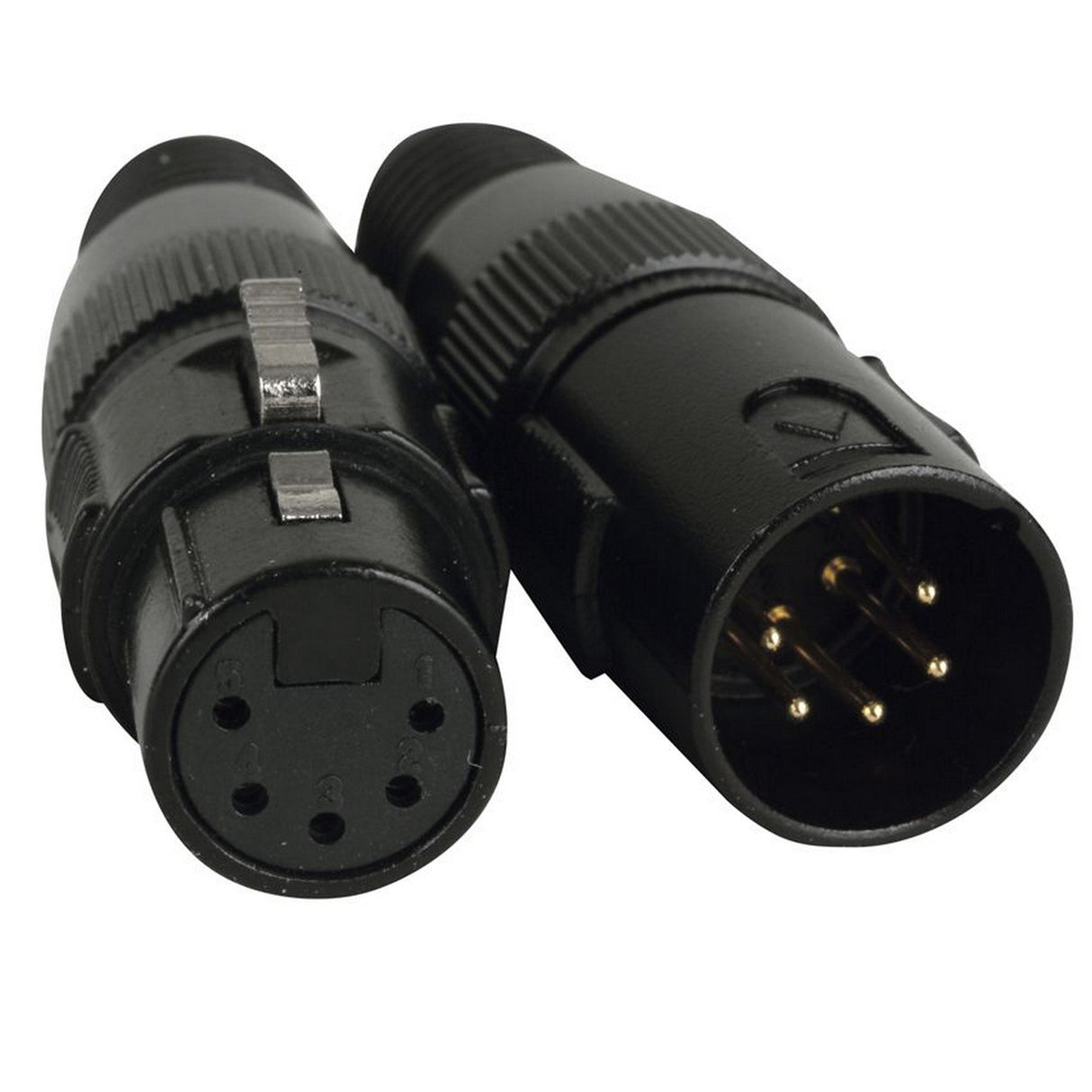 Accu Cable ACXLR5PSET 5-Pin 1 Male and 1 Female XLR Connectors with Gold Pins