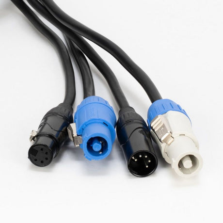 Accu Cable AC5PPCON12 5-Pin DMX Locking Power Link Combo Cable, 12-Feet