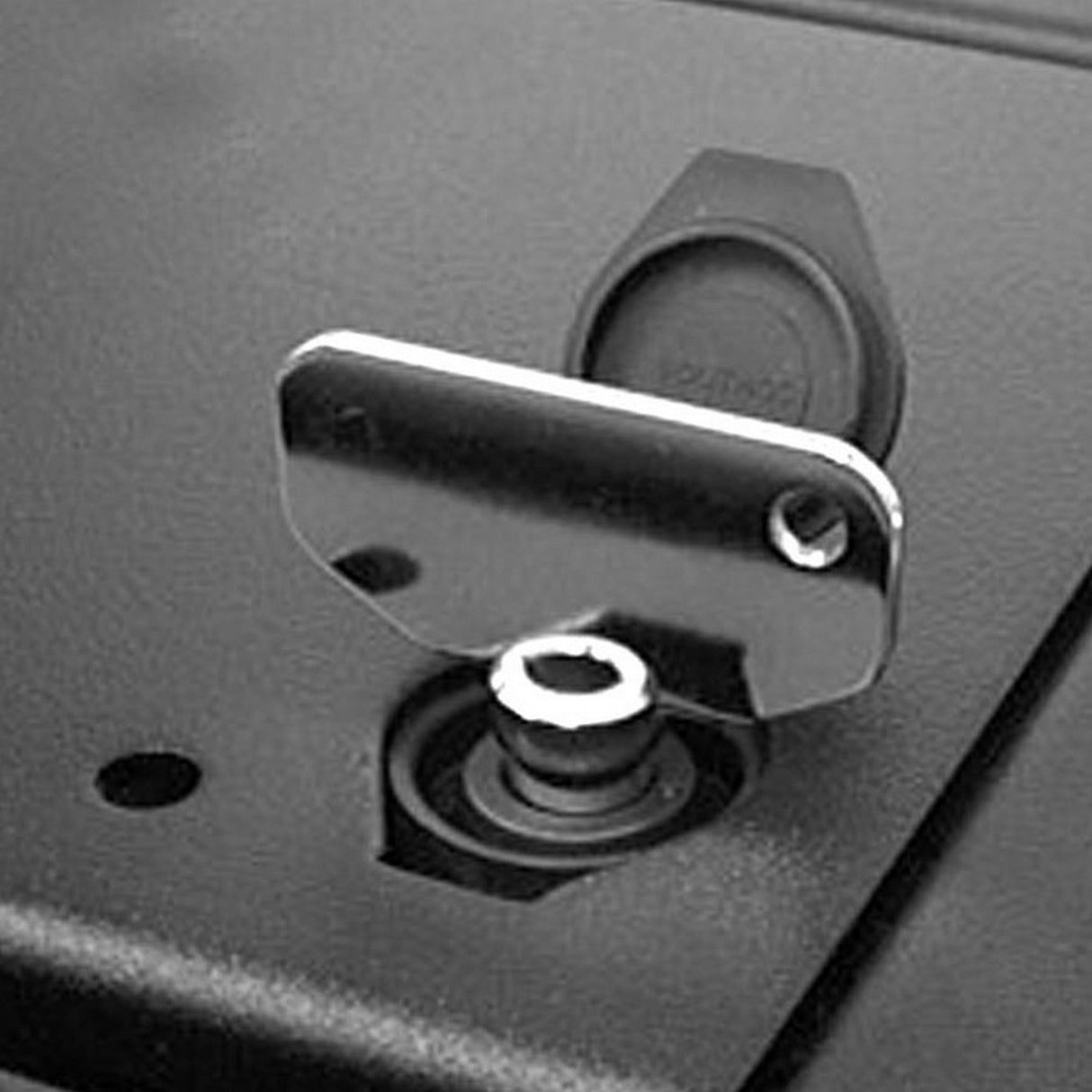 Ace Backstage Co. 123L1BK Half Pocket/Locking Lid with Butterfly Lock Black