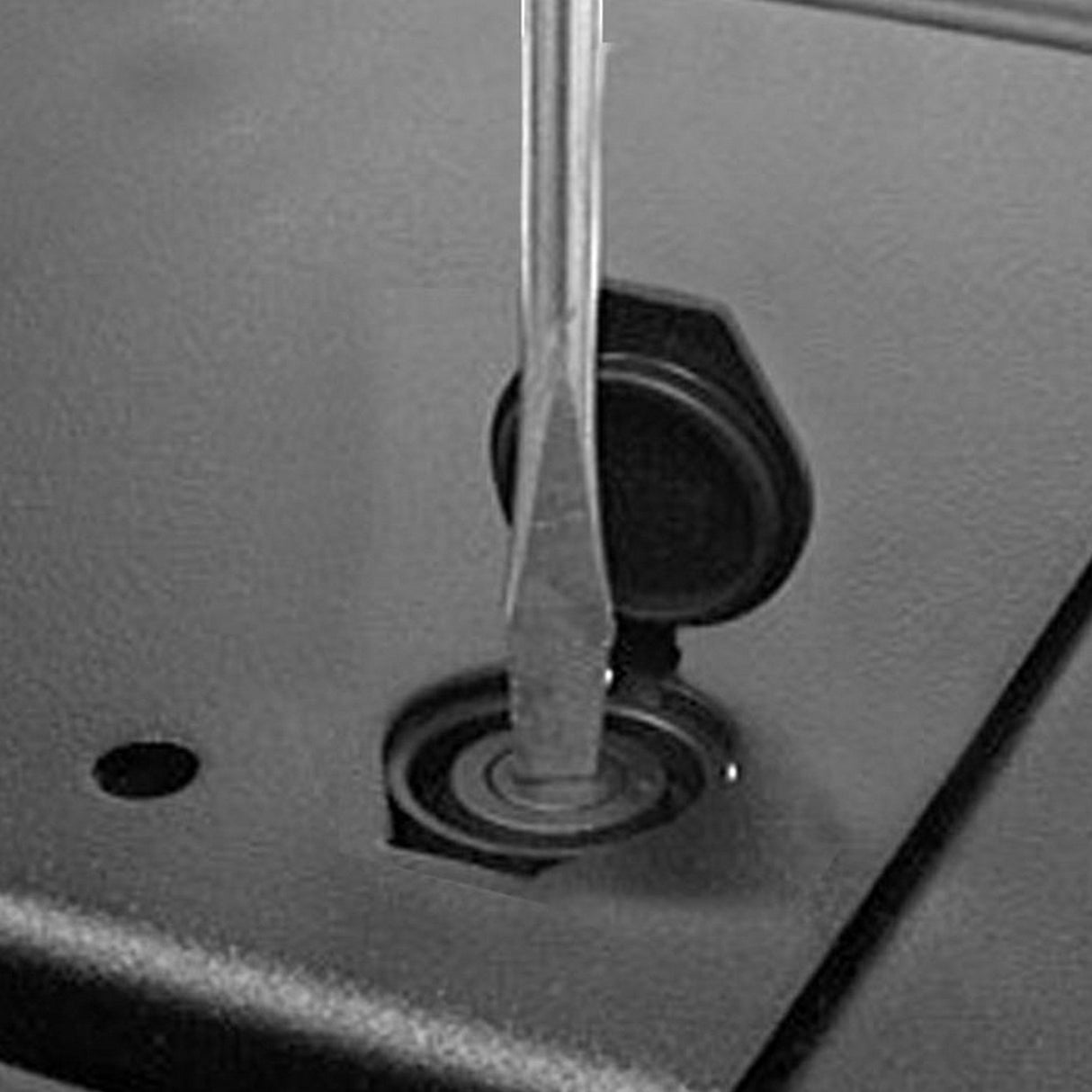 Ace Backstage Co. 123L2BK Half Pocket/Locking Lid with Flat Head Lock Black