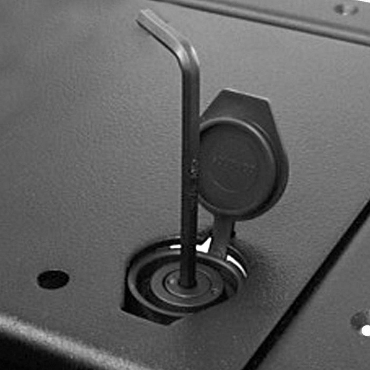 Ace Backstage Co. 123L3BK Half Pocket/Locking Lid with Hex Lock Black