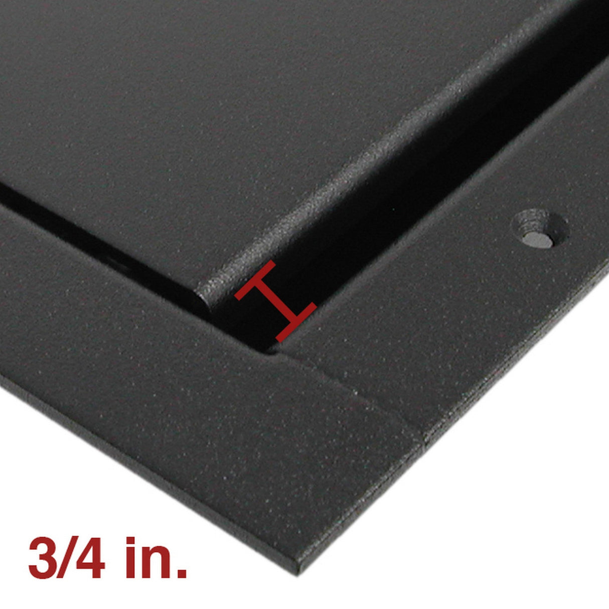 Ace Backstage Co. 132M2BK-FF Super Pocket with Flush Flange/Standard Modified Lid 3/4 Inch Black