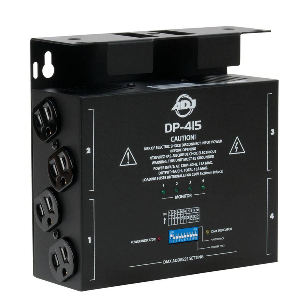 ADJ DP‑415 4‑Channel DMX Dimmer/Switch Pack