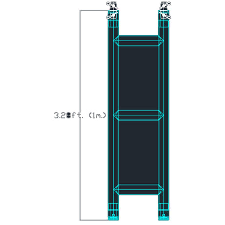 ADJ VSGSLT Ground Support Ladder Truss for Vision Series LED Video Panels 1-Meter