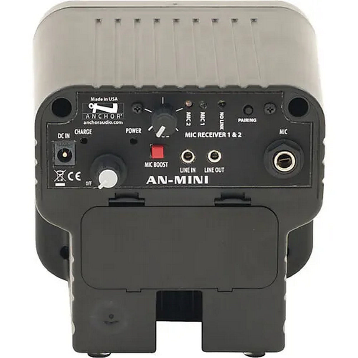 Anchor Audio AN-MINI U2BT portable PA system rear panel