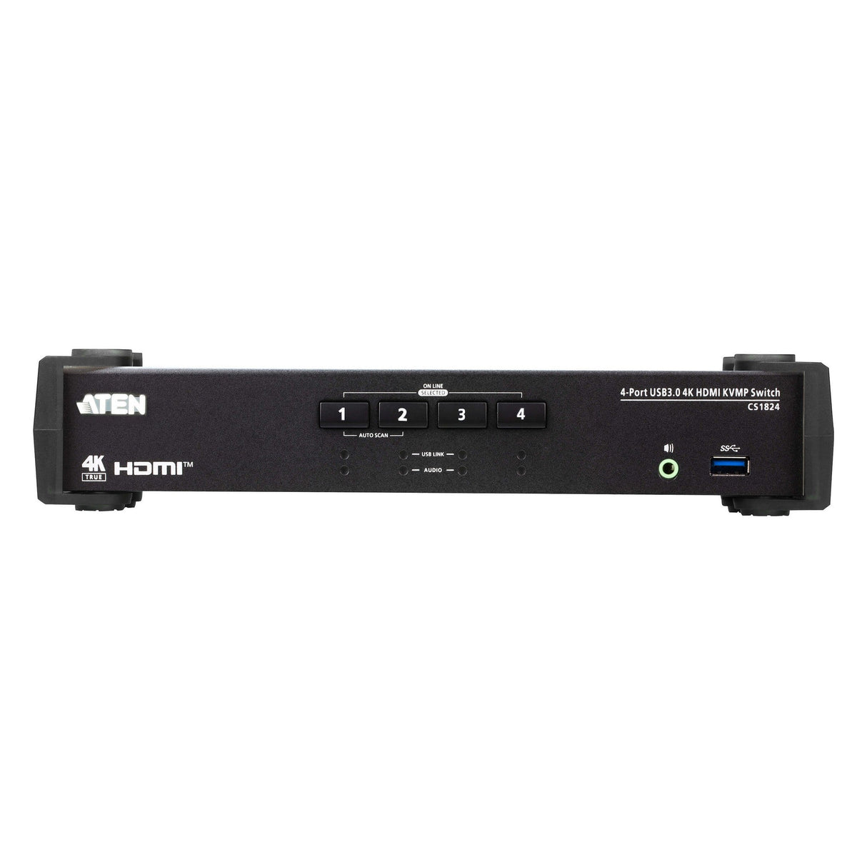 ATEN CS1824 4-Port USB 3.0 4K HDMI KVMP Switch with Audio Mixer Mode