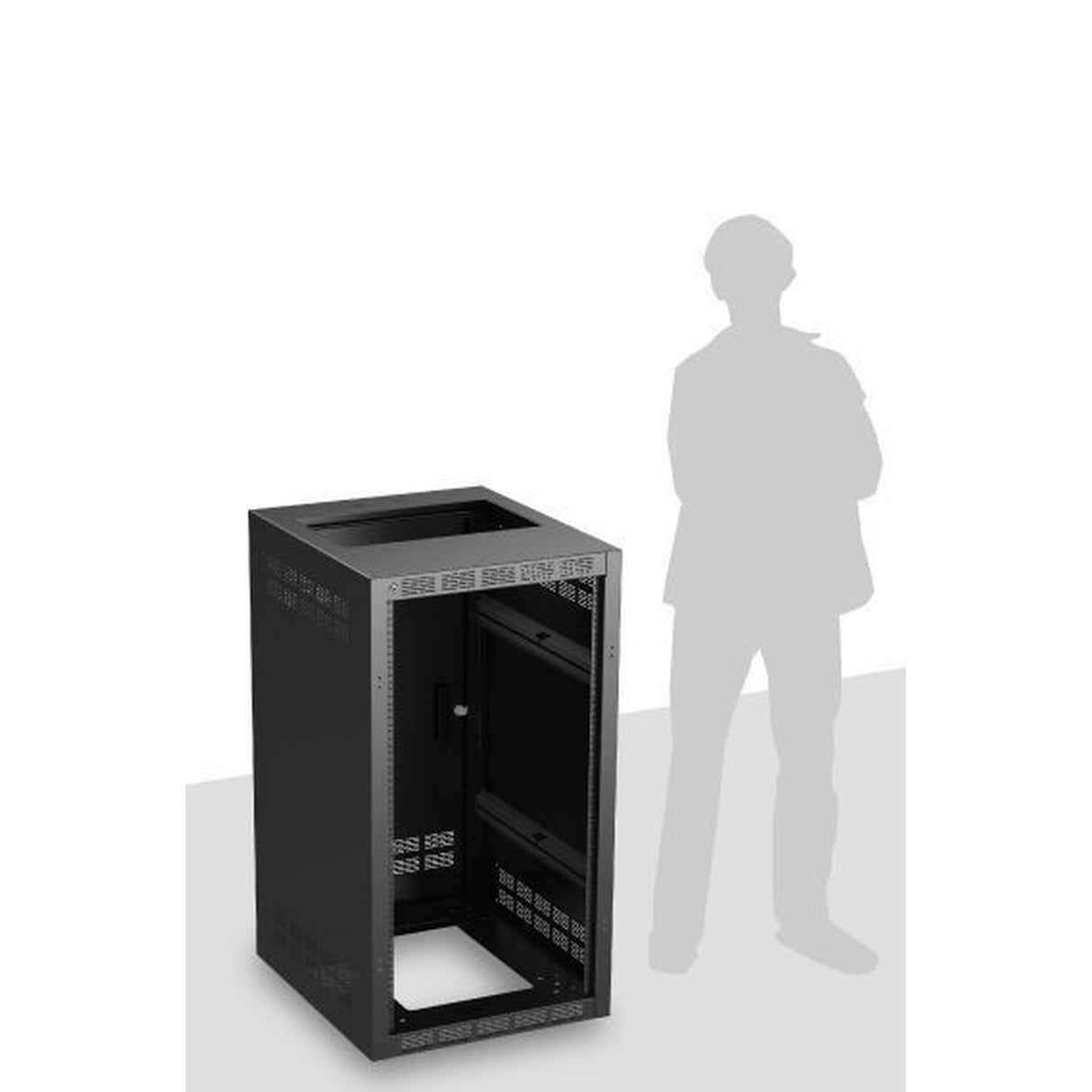 AtlasIED 221-25 25.5-Inch Welded Rack, 21RU, Front Door Not Included