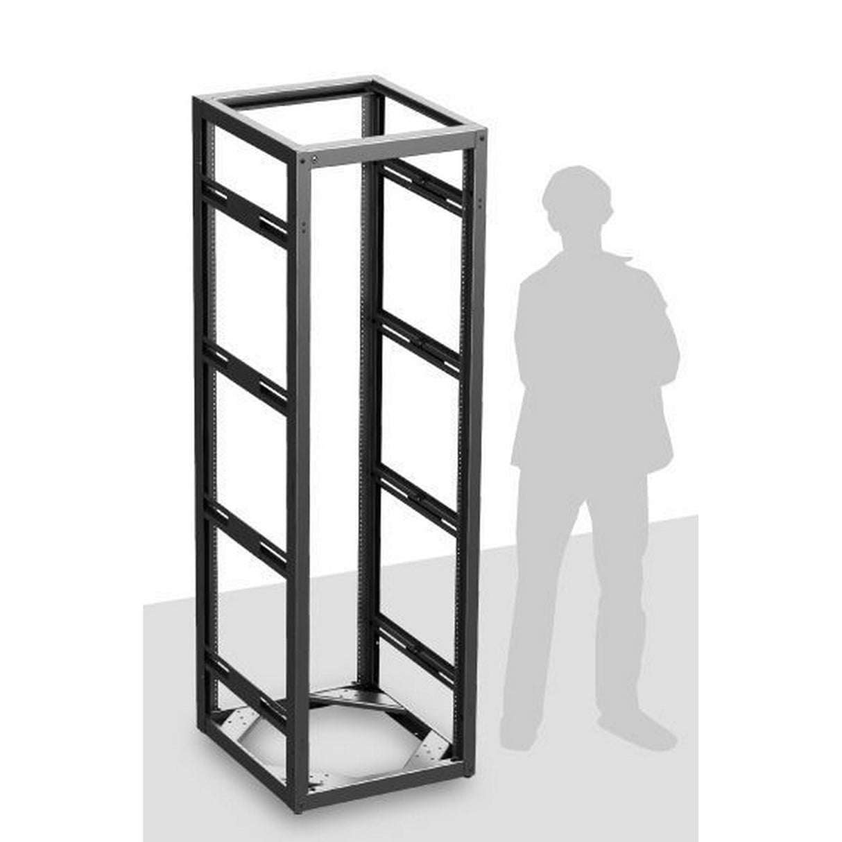 AtlasIED 740‑25 Heavy‑Duty Floor Rack Cabinet with 25-Inch Depth, 40RU