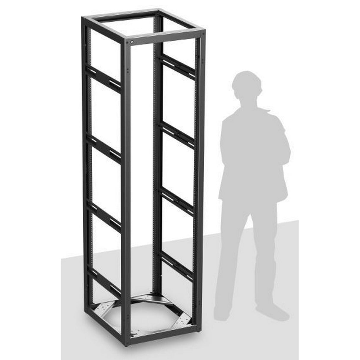 AtlasIED 744-25 Heavy‑Duty Floor Rack Cabinet with 25-Inch Depth, 44RU